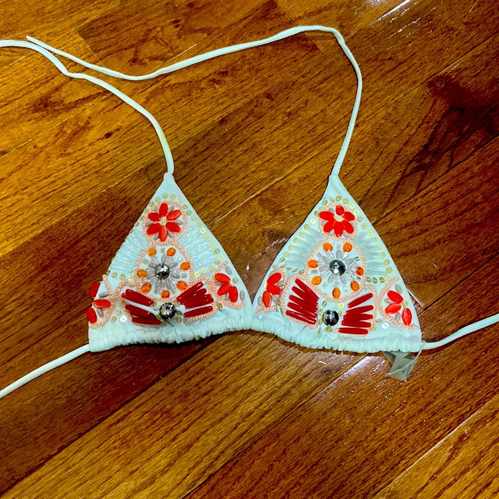 Victoria secret beaded bikini top size medium.